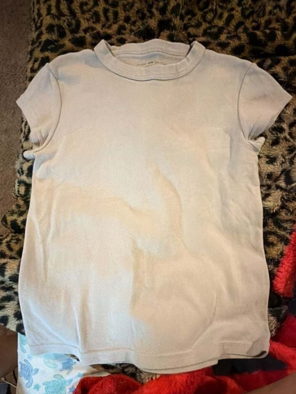 Brandy Melville Ribbed Mock Neck Short Sleeve Top